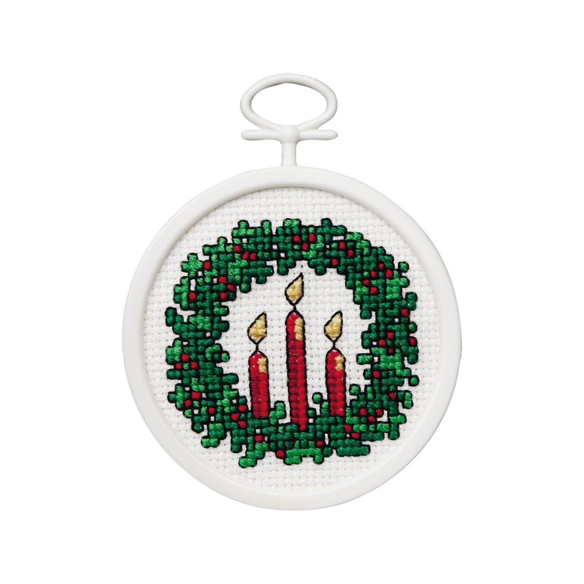Janlynn Mini Counted Cross Stitch Kit 2.75 Oval-Christmas Toy (18