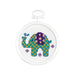 Elephant Craft, Kids Cross Stitch Kit, Mini Counted Cross Stitch Kit - Elephant - 2.5in. - Round - 1 Kit (nm211497)
