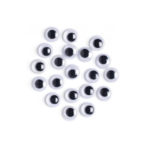Toyvian 100pcs Wiggly Eyes for Crafts Animal Puppets Black Dolls Wobbly  Eyes for Crafts Round Stick on Self Stick Eyes for Crafting Wiggle Eyes
