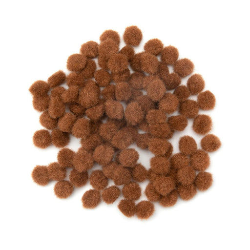 Animal Noses | Small Brown Pom Poms | Brown Pom-Poms - .5in. - 100 Pieces/Pkg. (nm40000782)