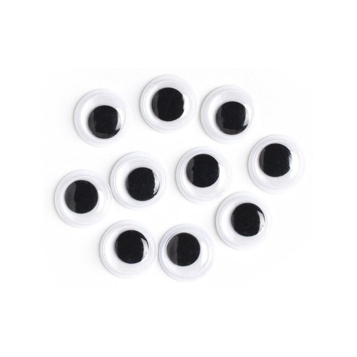 12mm Craft Eyes | 12mm Movable Eyes | Paste-On Wiggle Eyes - 12mm - 10 Pieces/Pkg. (nm40000913)