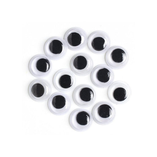 Small Movable Eyes | Paste-On Eyes | Paste-On Wiggle Eyes - 10mm - 14 Pieces/Pkg. (nm40000914)
