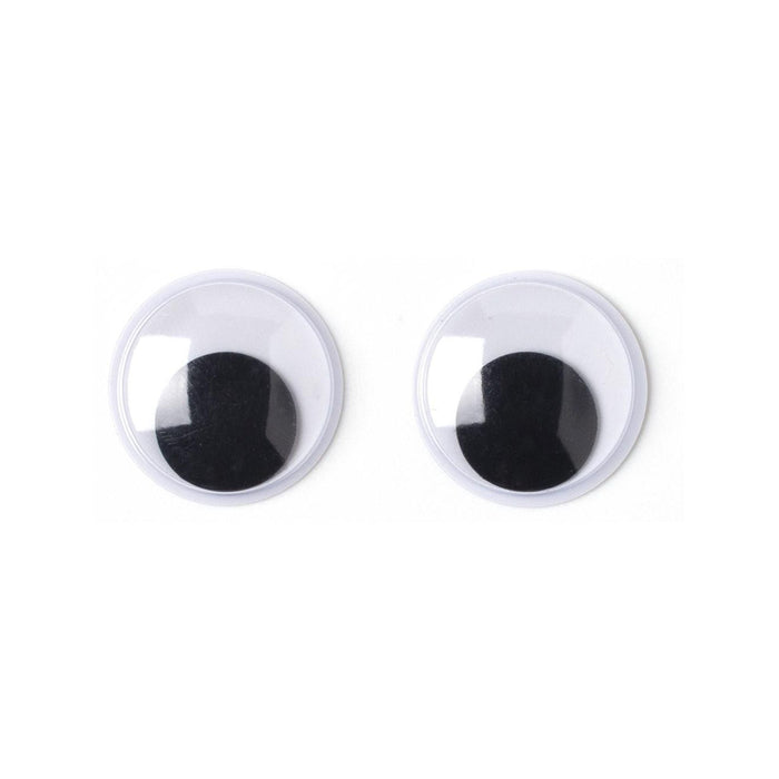 Big Wiggly Eyes | 25mm Craft Eyes | Paste-On Wiggle Eyes - Black - 25mm - 2 Pieces/Pkg. (nm40000919)