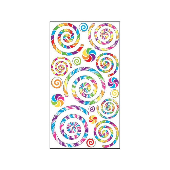 Candy Stickers | Swirl Lollipop Stickers | Swirls and Twirls Stickers - 18 Assorted Pieces/Pkg. (nm5200630)