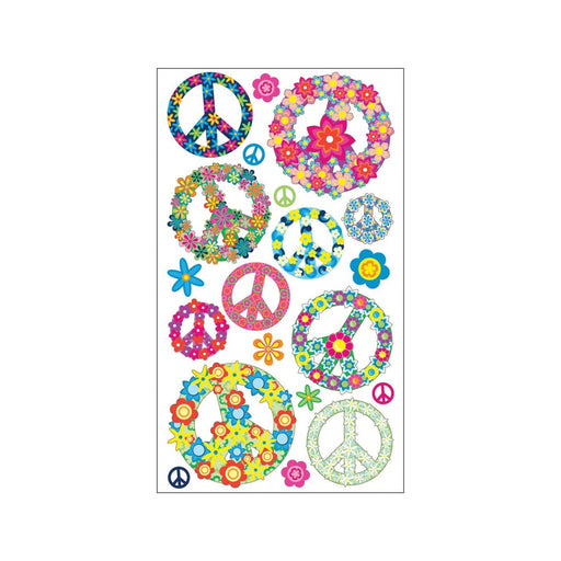 Peace Sign Stickers | Peace Symbol Stickers | Floral Peace Signs Stickers - 20 Pieces/Pkg. (nm5200720)