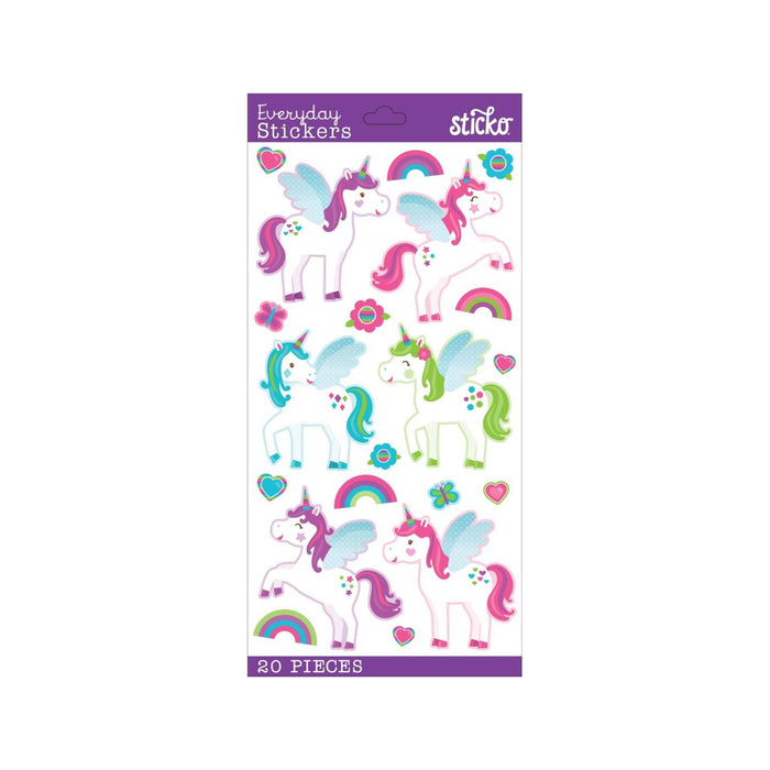 Unicorn Labels | Unicorns Stickers | Adhesive Unicorn Embellishments - 20 Pieces/Pkg. (nm5238029)