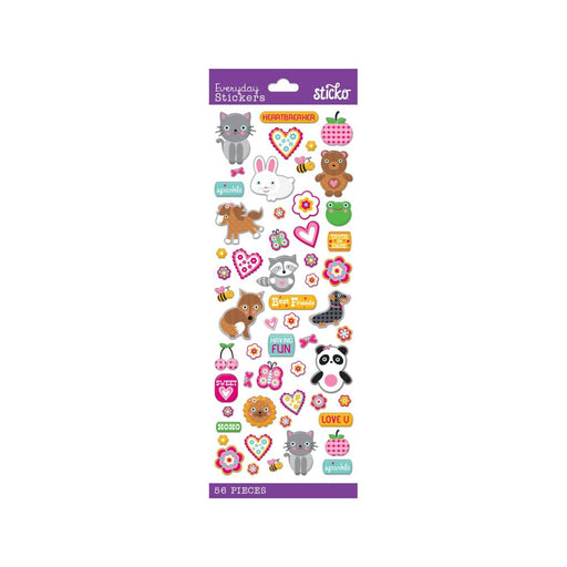 Stickers for Little Girls | Cute Animal Stickers | Lucy Love Stickers - 56 Pieces (nm5238129)