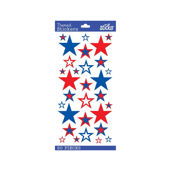 July 4th Star Stickers, Adhesive Stars, Patriotic Stickers