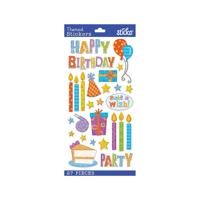Birthday Label | Birthday Party Stickers | Happy Birthday Stickers - 27 Pieces/Pkg. (nm5238214)