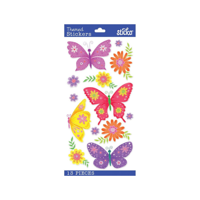 Big Butterfly Stickers | Flower Stickers | Paper Butterflies Stickers - 13 Pieces/Pkg. (nm5238216)