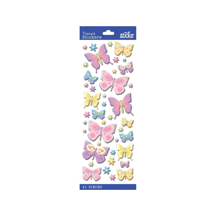 Butterfly Stickers | Adhesive Butterflies | Butterfly Seals | Classic Butterfly Stickers - Assorted - 41 Pieces/Pkg. (nm5238219)