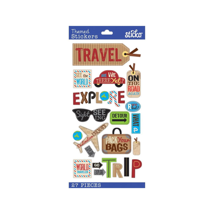 Road Trip Stickers | Vacation Stickers | Happy Traveling Stickers - 27 Assorted Pieces (nm5238261)