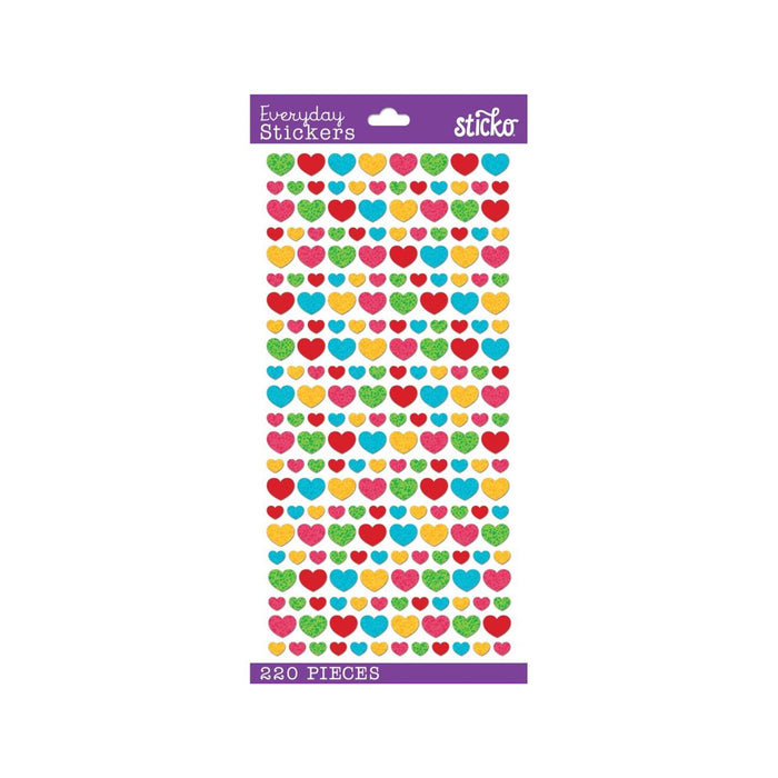 Miniature Hearts | Heart Stickers | Tiny Multi Hearts - 220 Pieces/Pkg. (nm5238400)