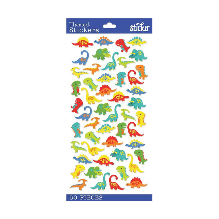 Adhesive Dinosaurs | Dinosaur Stickers - 50 Assorted Pieces (nm5238551)