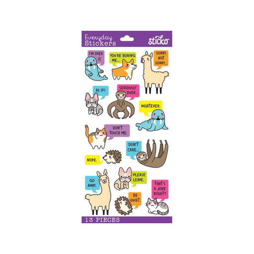 Funny Animal Stickers | Sarcastic Animals Stickers - 13 Pieces (nm5238601)
