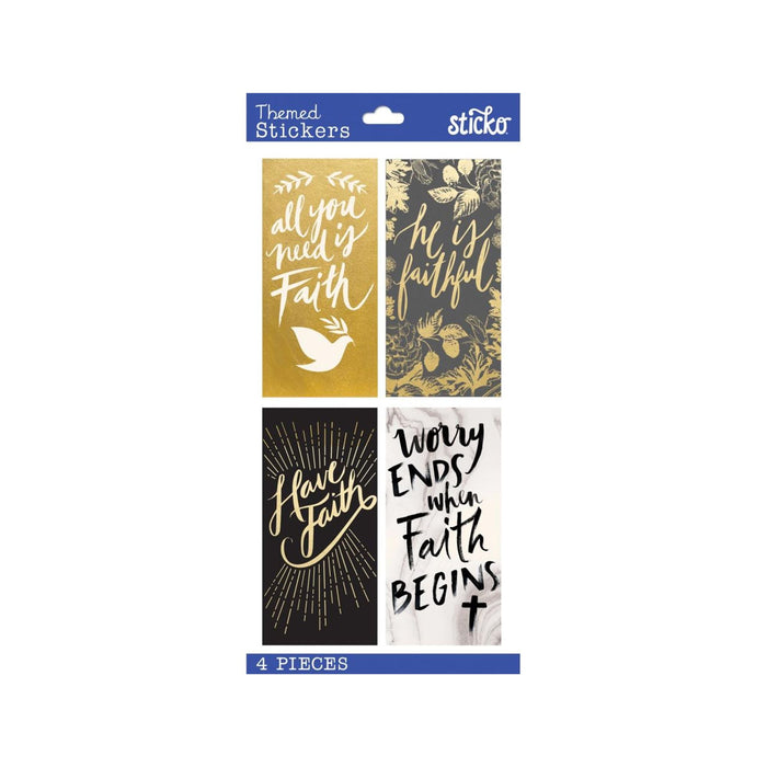 Faith Stickers | Religious Stickers | Faith Inspiration Stickers - 4 Assorted Pieces (nm5238607)