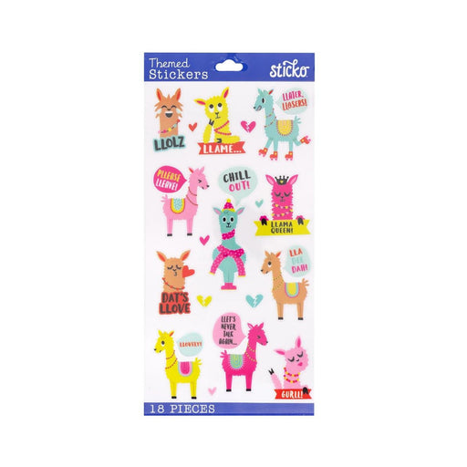 Llama Stickers | Adhesive Llamas | Sarcastic Llama Stickers - 18 Pieces (nm5238705)