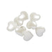 White Heart Buttons | Pearl Heart Buttons - 13mm x 16mm - Shank - 7 Pieces/Pkg (nm55456a)