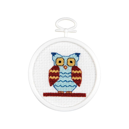 Owl Craft, Mini Counted Cross Stitch Kit by Janlynn - Owl - 2.5in. Round - 1 Kit (nm9985038)