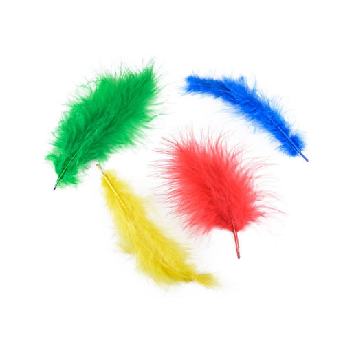 Bright Color Feathers | Colorful Mask Feathers | Vibrant Colored Marabou Feathers - 3in. to 8in. - .25oz. (nmb704vibrant)