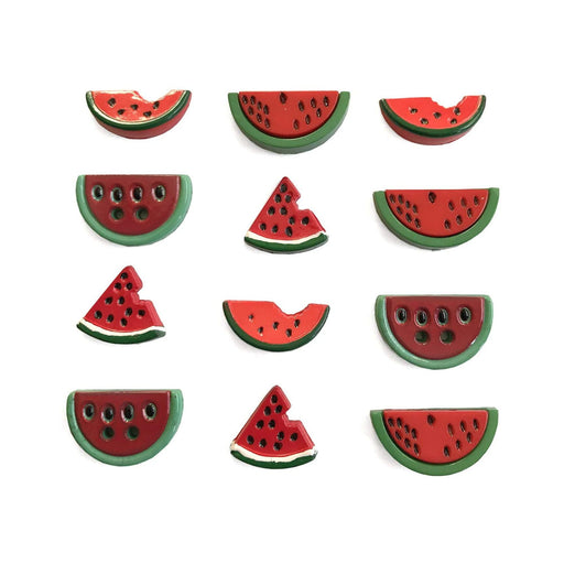 Watermelon Medley Buttons -  12 Pieces (nmbgtp4341)
