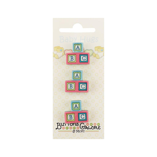 Baby Block Buttons - 3 Pieces (nmbh124)