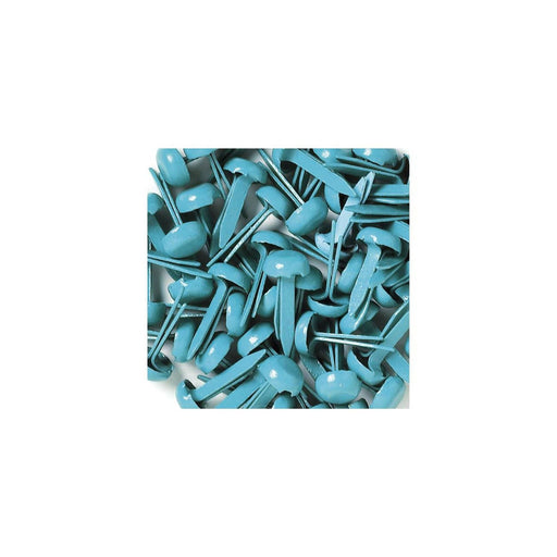 Tiny Turquoise Brads | Tiny Turquoise Fasteners | Swimming Pool Mini Brads - 1/8in. - 25 Pieces/Pkg. (nmbrads082)