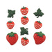 Strawberry Buttons | Strawberry Fasteners | Strawberry Fields Buttons - Shank - 10 Pieces/Pkg. (nmbtp4097)