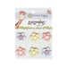 Flower Buttons, Floral Buttons, Buttons - Multi Flowers - 3/4in. - 6 Pieces/Pkg. (nmbz108)