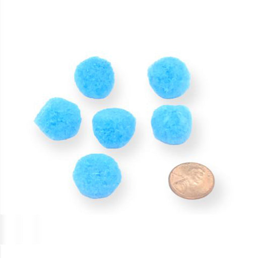 Small Blue Pom-Poms | Blue Craft Poms | Blue Pom Poms - 20mm - 60 Pieces/Pkg. (nmcfk126blue)