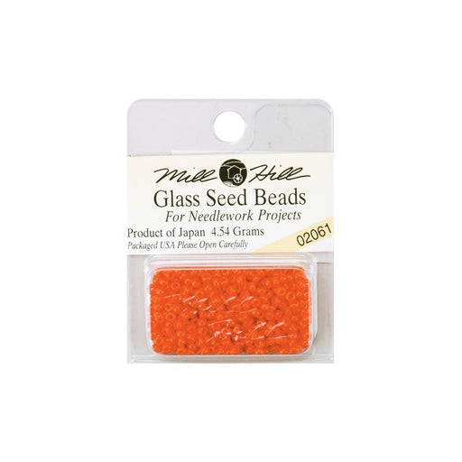 Orange Seed Beads | Tiny Orange Beads | Dark Orange Glass Seed Beads - 2.5mm - 4.54g (nmcgbd02061)