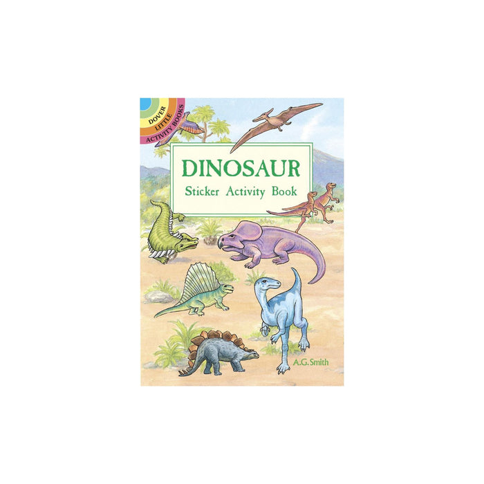 Dinosaur Stickers | Adhesive Dinosaurs | Dinosaur Mini Activity Book with 21 Stickers - 5.5 x 4.25in. (nmdov40053)