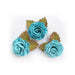 Big Blue Roses | Big Blue Rose Heads | Large Blue Rose Paper Flowers - Song of the Sea - 2in. in Diameter - 3 Pieces/Pkg. (nmeva82780)