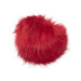 Big Red Fur Pom | Red Fake Fur Ball | Red Fluff Ball | Red Faux Fur Pom With Loop - 4.5in. in Diameter (nmffpall016)