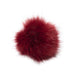Big Red Fur Pom | Red Fake Fur Ball | Red Fluff Ball | Dark Rouge Faux Fur Pom With Loop - 4.5in. in Diameter (nmffpall018)