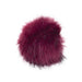 Big Wine Fur Pom | Burgundy Fur Ball | Wine Fluff Ball | Burgundy Faux Fur Pom With Loop - 4.5in. in Diameter (nmffpall019)
