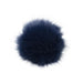 Big Navy Fur Pom | Navy Fake Fur Ball | Navy Fluff Ball | Navy Blue Faux Fur Pom With Loop - 4.5in. in Diameter (nmffpall038)