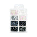 Black White Sequins | Crystal AB Sequins | Cup Sequin Kit - Black and White Classic - 7mm  - .56oz (nmgc457a)