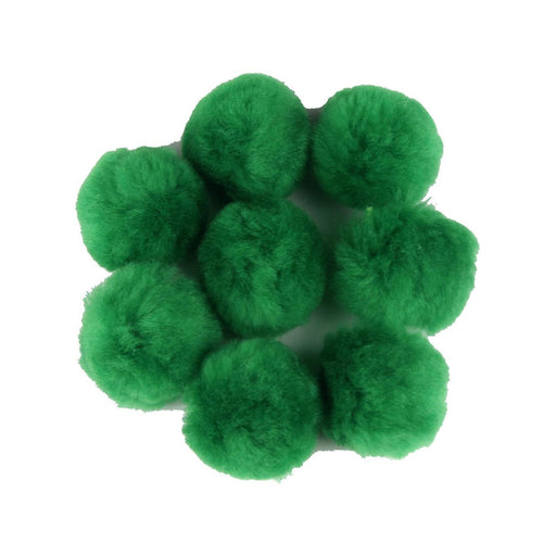 Big Green Pom Poms | 2 Inch Green Pom Poms - Kelly Green - 8 Pieces/Pkg. (nmpom262017)