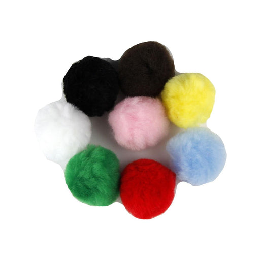2 Inch Pom Poms | Big Pom Poms | Multicolored Pom Poms - 2in. - Assorted - 8 Pieces/Pkg. (nmpom262029)