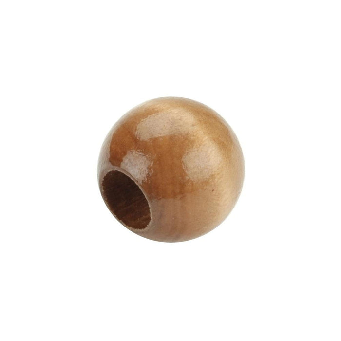 Big Wooden Beads | Maple Wood Beads - Round - 20mm - 8 Pieces/Pkg. (nmpwb2002)