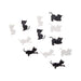 Cat Brads | Kitty Brads | Kitten Brads - Black and White - 2 Poses - 12 Pieces/Pkg. (nmqbrd2117)