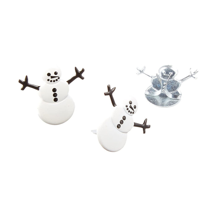 Mini Snowmen | Snowmen Fasteners | Snowmen Brads - 12 Pieces/Pkg. (nmqbrd211)