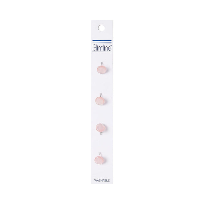 Pink Shank Buttons | Small Pink Fasteners | Light Pink Buttons - Shank - 1/4in. (7mm) - 4 Pieces/Pkg. (nmsl133)