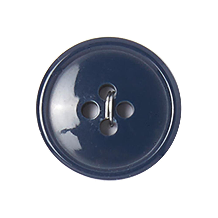 Navy Blue Fastener, Navy Blue Buttons - 3/4in. - Round - 4 Hole - 3 Pieces/Pkg. (nmsl164)