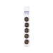 Brown Fasteners, Dark Brown Buttons - 2 Hole - 3/4in. - 5 Pieces/Pkg. (nmsl170)