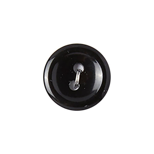 13mm Black Buttons, Black Buttons - 2 Hole - Round - 9/16in. (13mm) - 6 Pieces/Pkg. (nmsl189)