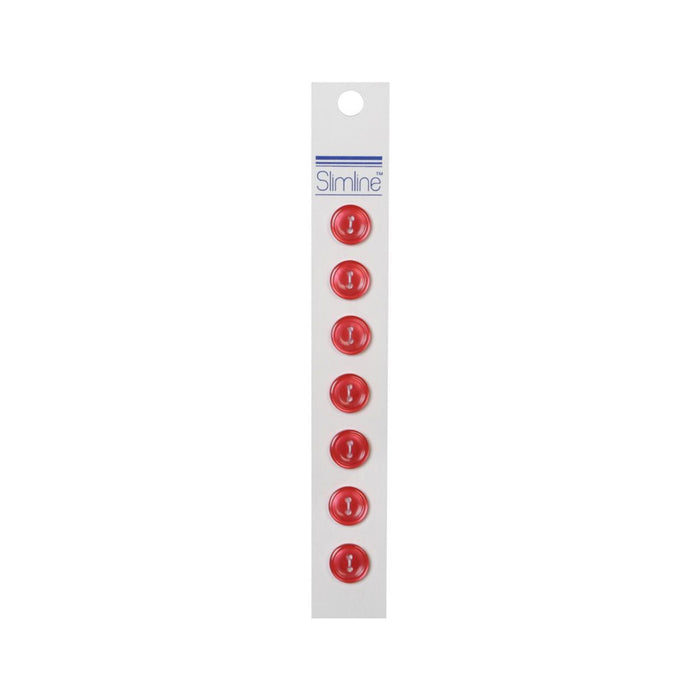 Small Red Buttons, Red Buttons - 2-Hole - 7/16in. -  7 Pieces/Pkg. (nmsl201a)