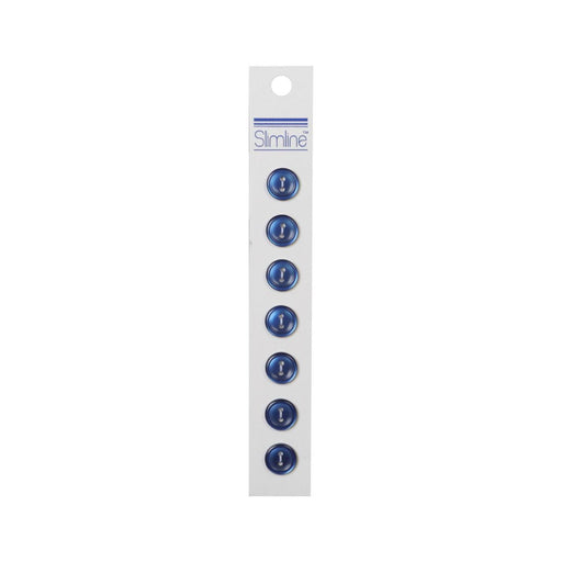 Slimline Buttons -Navy Blue 2-Hole 7/16 7/Pkg
