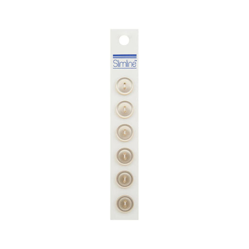 Off White Buttons, Beige Buttons - 2 Hole - 9/16in. - 6 Pieces/Pkg. (nmsl532a)